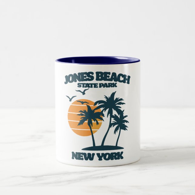Jones Beach Long Island New York Two-Tone Coffee Mug (Center)