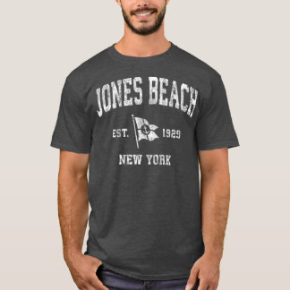 Jones Beach New York NY Vintage Boat Anchor Flag T-Shirt
