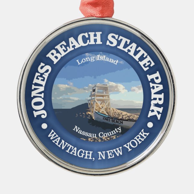 Jones Beach SP Metal Ornament (Front)