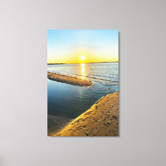 Jones Beach Sunset Beach NY Canvas Print (Front)