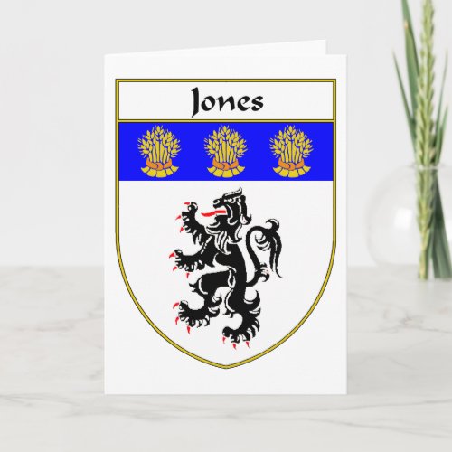 Jones Coat of ArmsFamily Crest Wales Holiday Card