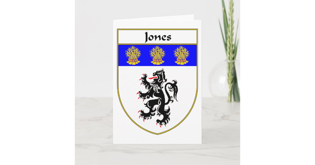 Jones Coat of Arms/Family Crest (Wales) Holiday Card Zazzle