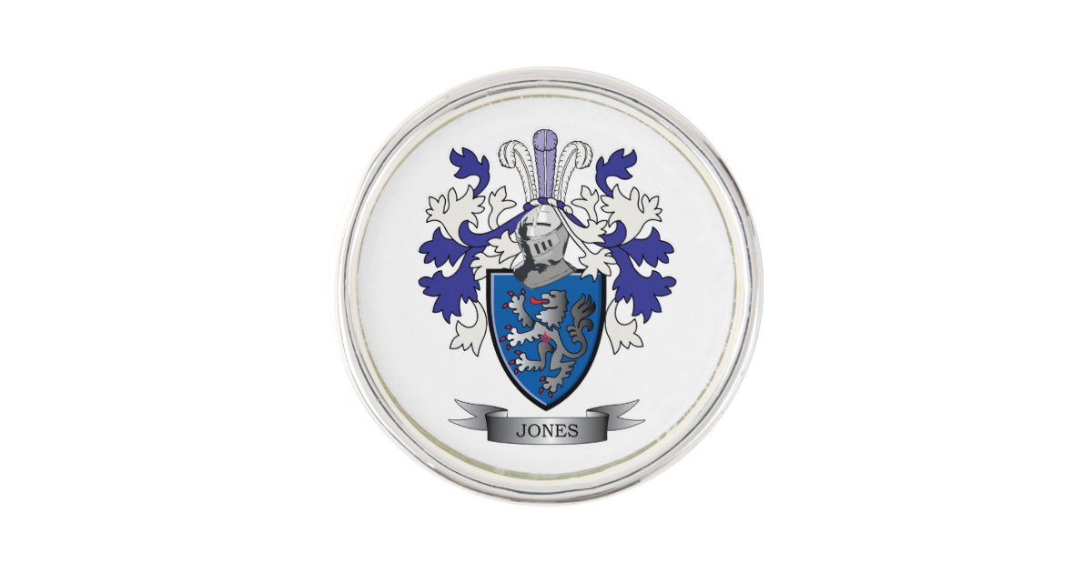Jones Coat of Arms Lapel Pin Zazzle