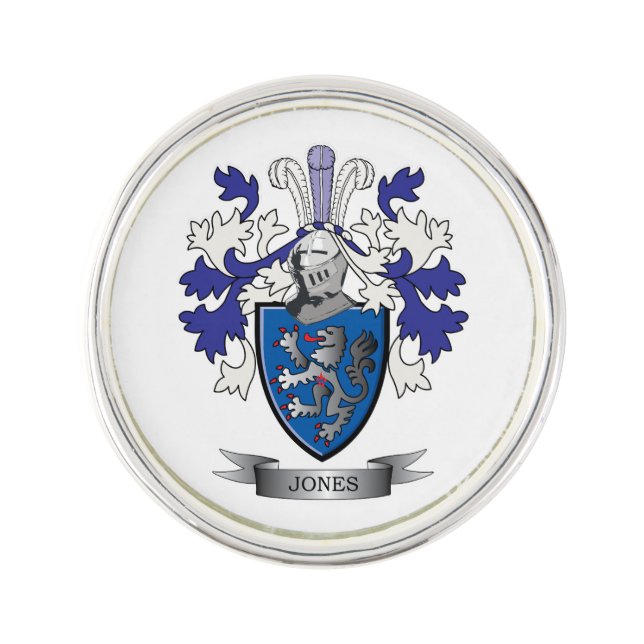 Jones Coat of Arms Lapel Pin (Front)
