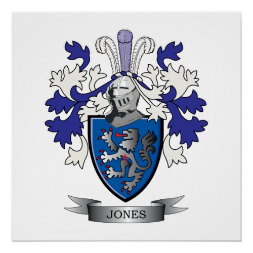 Jones Coat of Arms Poster