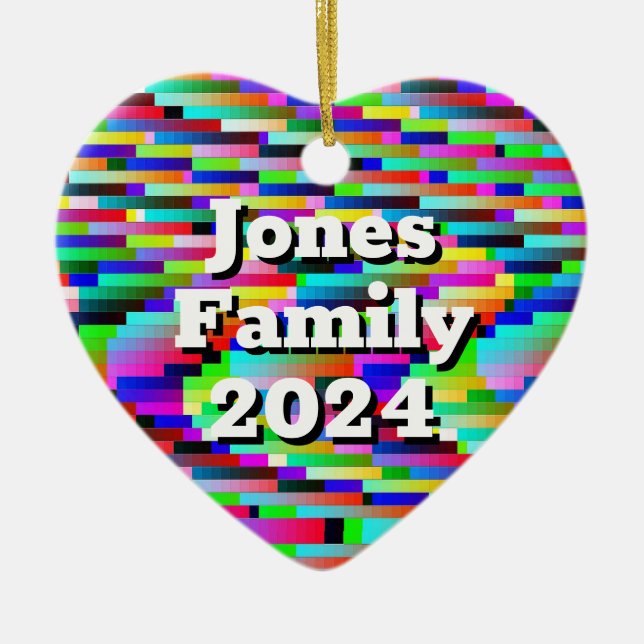 Jones Family 2024 (change the words) Ceramic Ornament (Front)