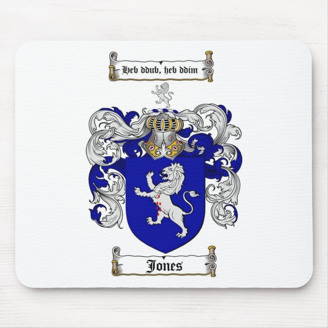 JONES FAMILY CREST -  JONES COAT OF ARMS MOUSE PAD (Front)