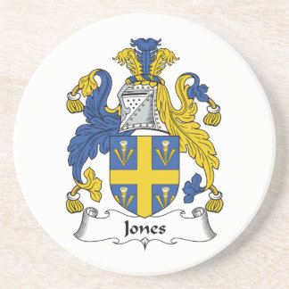 Jones Family Crest Sandstone Coaster