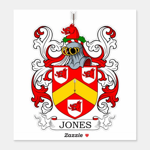 Jones Family Crest Sticker
