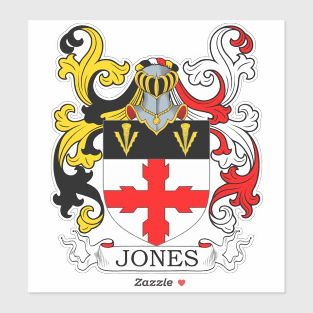 Jones Family Crest Sticker (Sheet)