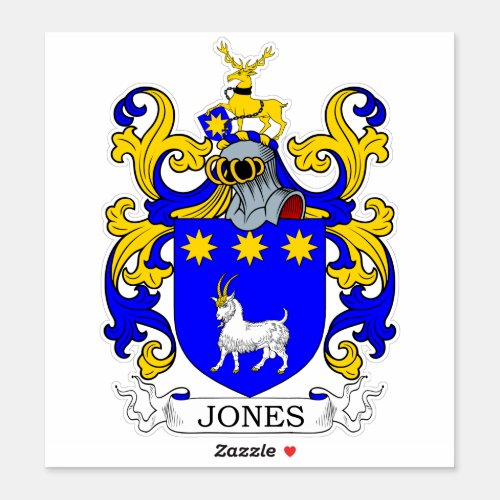 Jones Family Crest Sticker