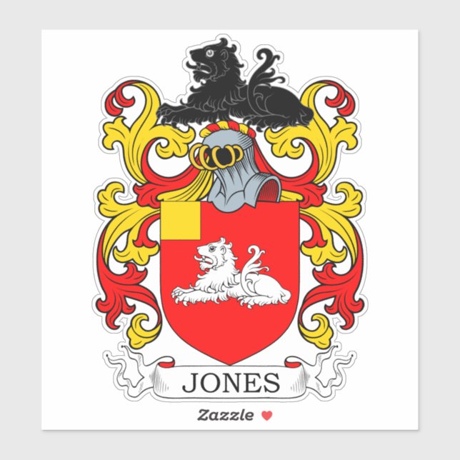 Jones Family Crest Sticker (Sheet)