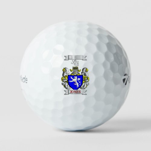 JONES FAMILY NAME SHIELD AND CREST GOLF BALL