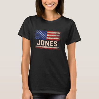 Jones Last Name Shirt Jones Name American Flag