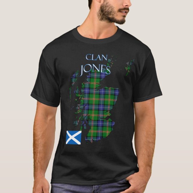 Jones Scottish Clan Tartan Scotland T-Shirt (Front)