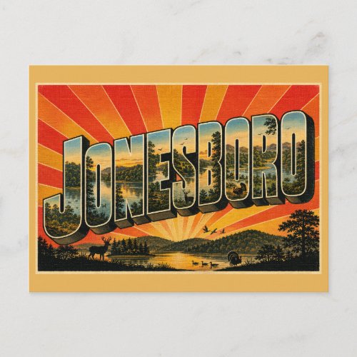 Jonesboro Arkansas Ridge Forest Lake Art Postcard