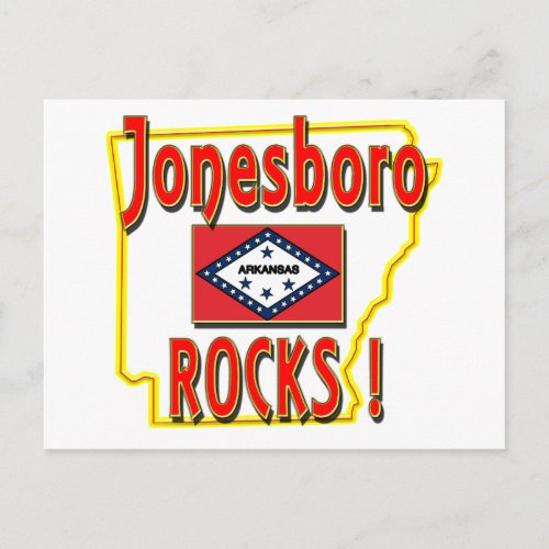Jonesboro Rocks  red Postcard