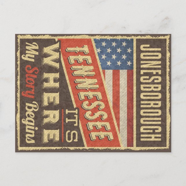 Jonesborough Tennessee Postcard (Front)