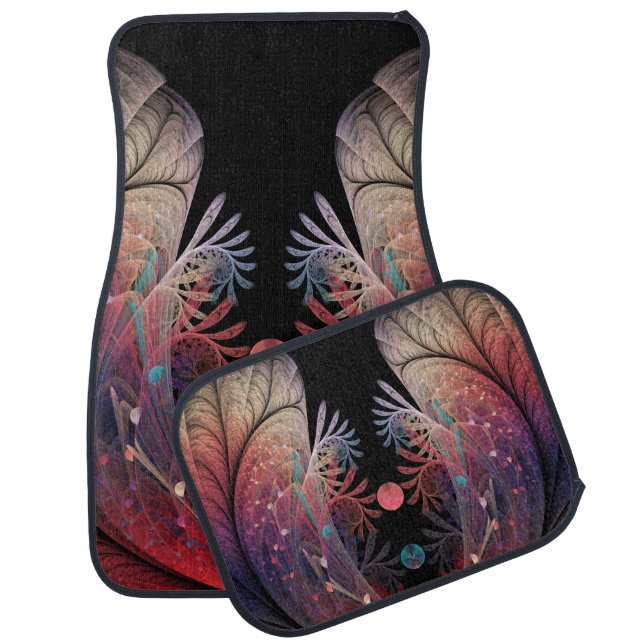 Jonglage Abstract Modern Fantasy Fractal Art Car Floor Mat (Set)