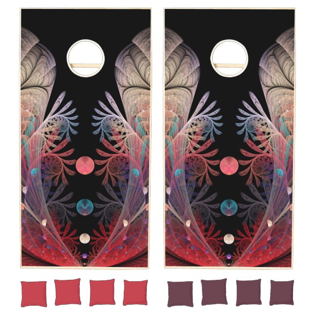 Jonglage Abstract Modern Fantasy Fractal Art Cornhole Set (Set)