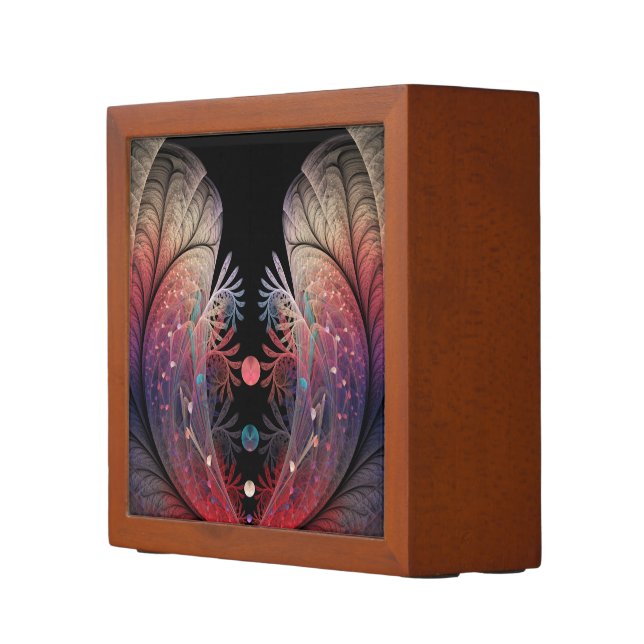 Jonglage Abstract Modern Fantasy Fractal Art Desk Organizer (Right)