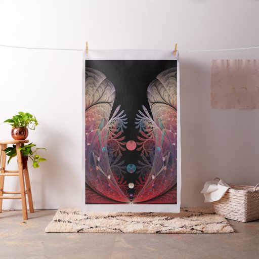 Jonglage Abstract Modern Fantasy Fractal Art Fabric