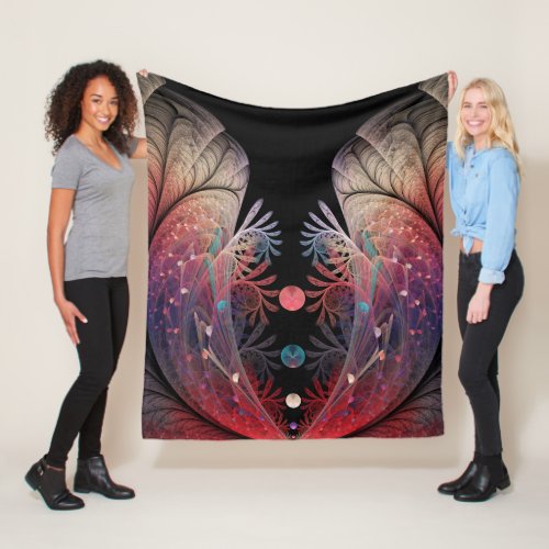 Jonglage Abstract Modern Fantasy Fractal Art Fleece Blanket