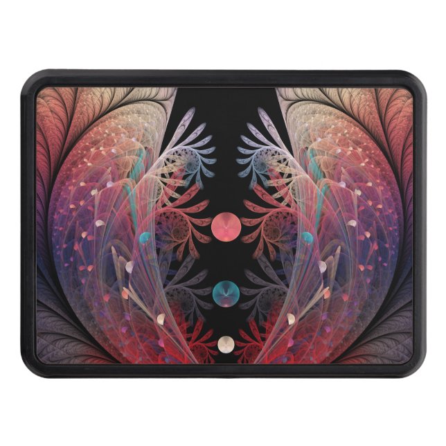 Jonglage Abstract Modern Fantasy Fractal Art Hitch Cover (Front)