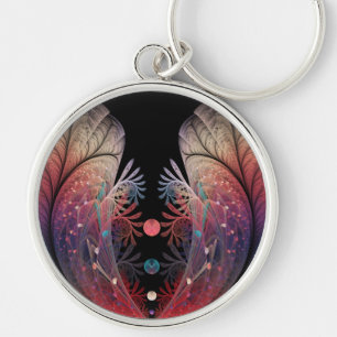 Jonglage Abstract Modern Fantasy Fractal Art Keychain