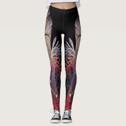 Jonglage Abstract Modern Fantasy Fractal Art Leggings