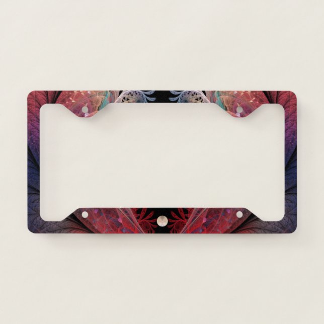 Jonglage Abstract Modern Fantasy Fractal Art License Plate Frame (Front)