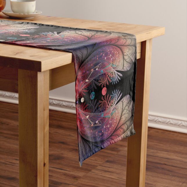 Jonglage Abstract Modern Fantasy Fractal Art Medium Table Runner (In Situ)
