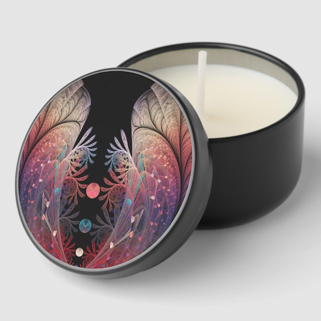 Jonglage Abstract Modern Fantasy Fractal Art Mini Candle Favors (Corner)