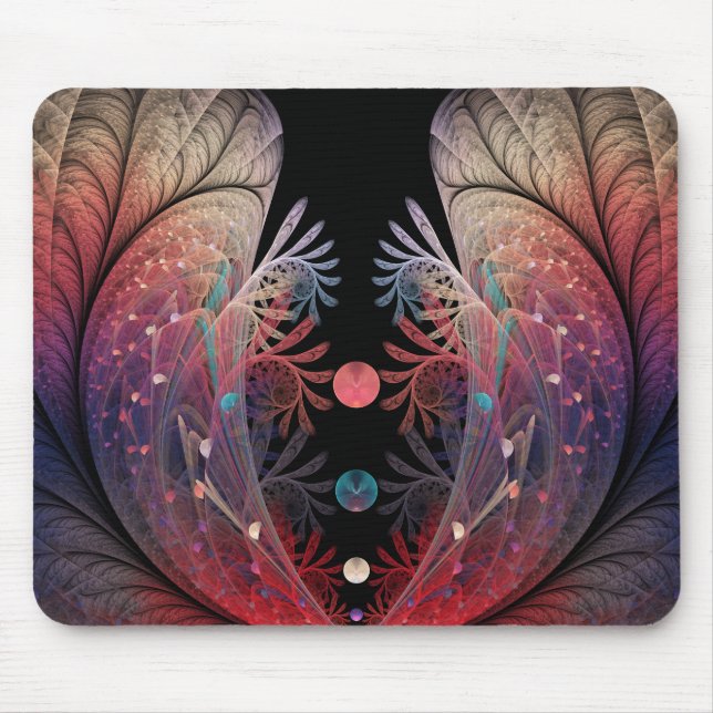 Jonglage Abstract Modern Fantasy Fractal Art Mouse Pad (Front)
