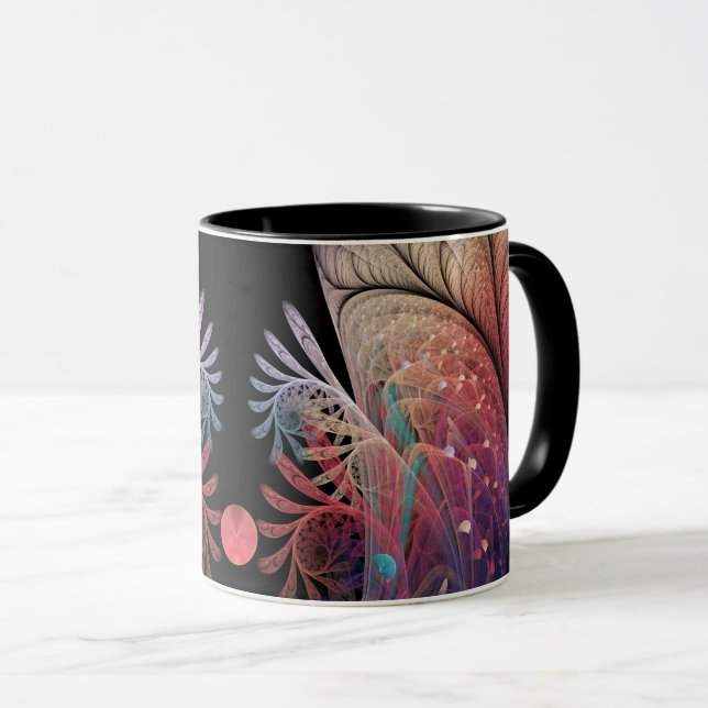 Jonglage Abstract Modern Fantasy Fractal Art Mug (Front Right)