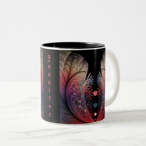 Jonglage Abstract Modern Fantasy Fractal Art Name Two_Tone Coffee Mug