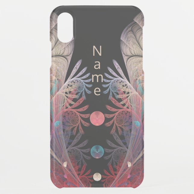 Jonglage Abstract Modern Fantasy Fractal Art Name Uncommon iPhone Case (Back)