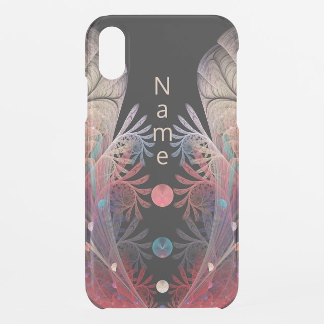 Jonglage Abstract Modern Fantasy Fractal Art Name Uncommon iPhone Case (Back)