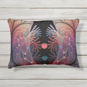 Jonglage Abstract Modern Fantasy Fractal Art Outdoor Pillow