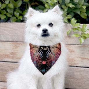Jonglage Abstract Modern Fantasy Fractal Art Pet Bandana Collar