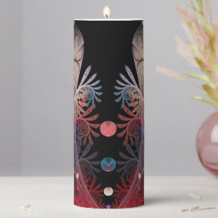 Jonglage Abstract Modern Fantasy Fractal Art Pillar Candle