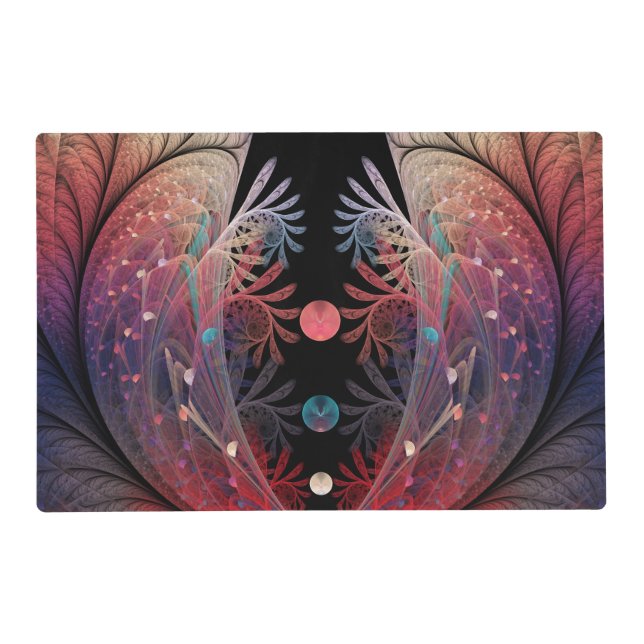 Jonglage Abstract Modern Fantasy Fractal Art Placemat (Front)