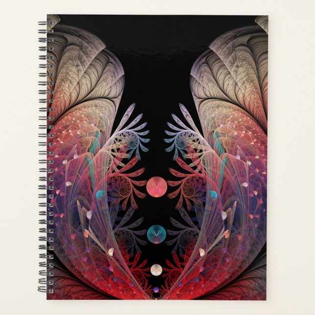 Jonglage Abstract Modern Fantasy Fractal Art Planner (Front)