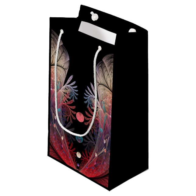 Jonglage Abstract Modern Fantasy Fractal Art Small Gift Bag (Front Angled)