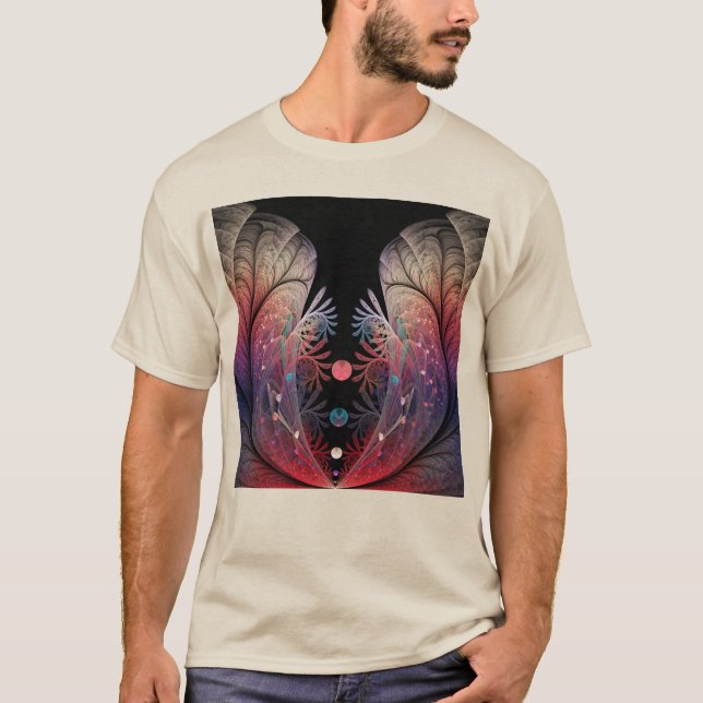 Jonglage Abstract Modern Fantasy Fractal Art T-Shirt (Front)