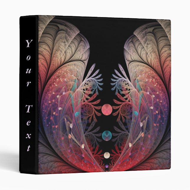 Jonglage Abstract Modern Fantasy Fractal Art Text 3 Ring Binder (Front/Spine)