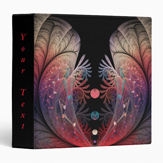 Jonglage Abstract Modern Fantasy Fractal Art Text 3 Ring Binder (Front/Spine)