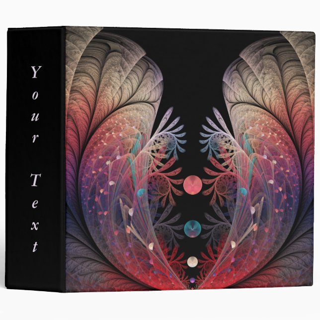 Jonglage Abstract Modern Fantasy Fractal Art Text 3 Ring Binder (Front/Spine)