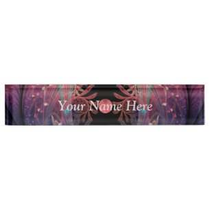 Jonglage Abstract Modern Fantasy Fractal Art Text Desk Name Plate
