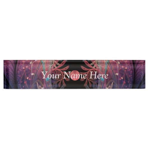 Jonglage Abstract Modern Fantasy Fractal Art Text Desk Name Plate